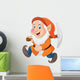 Orange Cartoon Dwarf Miner Wall Decal