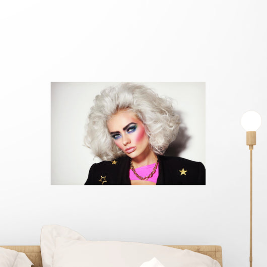 Young Beautiful Platinum Blond Wall Decal