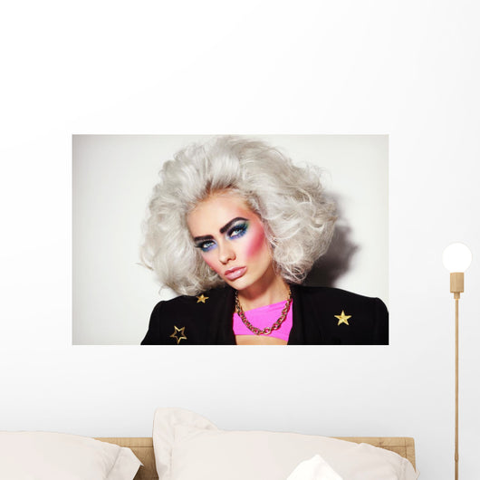 Young Beautiful Platinum Blond Wall Decal