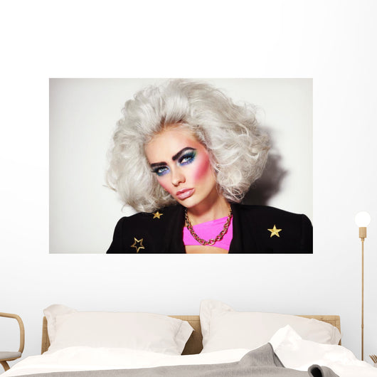 Young Beautiful Platinum Blond Wall Decal