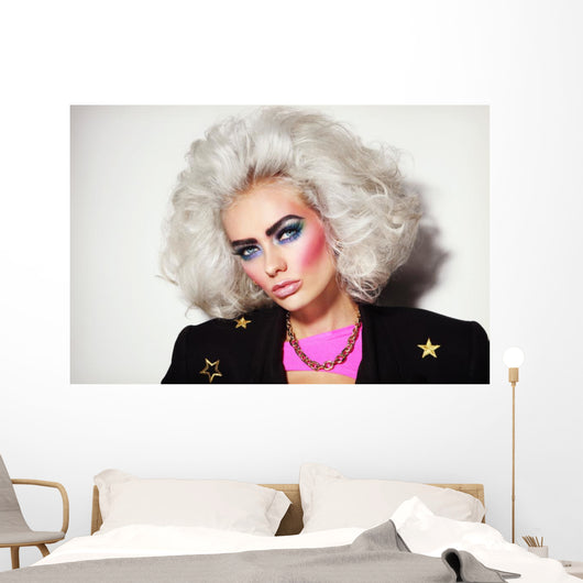 Young Beautiful Platinum Blond Wall Decal