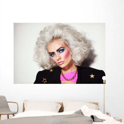 Young Beautiful Platinum Blond Wall Decal
