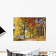 Fall Scene with Dog Wall Decal