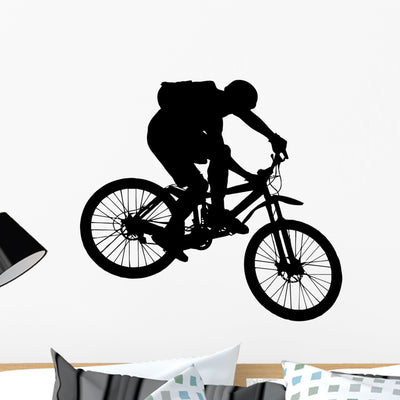 Vector Jump with Mountain Wall Decal shown on a wall
