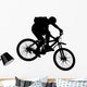 Vector Jump With a Mountain Bike Wall Decal
