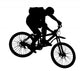 Vector Jump With a Mountain Bike Wall Decal