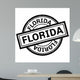Florida Rubber Stamp Grunge Wall Decal Design 3