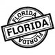 Florida Rubber Stamp Grunge Wall Decal Design 3