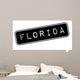 Florida Rubber Stamp Grunge Wall Decal Design 2