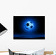 Soccerball with grass horizon line Wall Mural