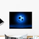 Soccerball with grass horizon line Wall Mural