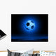 Soccerball with grass horizon line Wall Mural