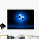 Soccerball with grass horizon line Wall Mural