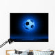 Soccerball with grass horizon line Wall Mural