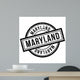 Maryland Rubber Stamp Grunge Wall Decal Design 2