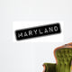 Maryland Rubber Stamp Grunge Wall Decal Design 1