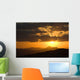 Hot Sunset Silhouettes Hills Wall Decal