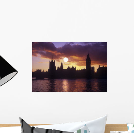 River Thames and Houses Wall Decal