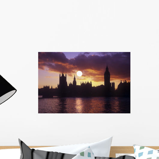 River Thames and Houses Wall Decal