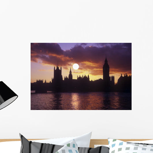 River Thames and Houses Wall Decal