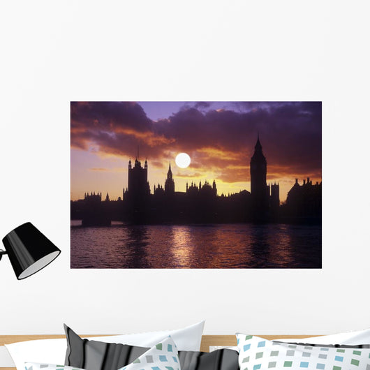 River Thames and Houses Wall Decal