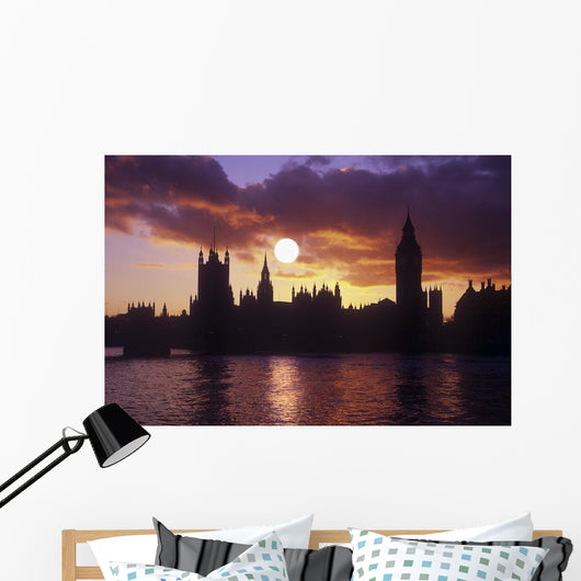 River Thames and Houses Wall Decal