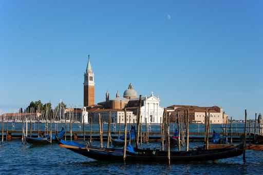 Gondolas before San Giorgio Wall Decal