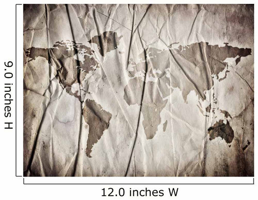 Map of the Earth on the Paper Wall Mural