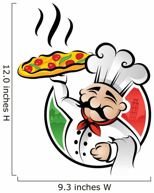 Pizza Chef Wall Decal