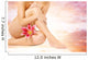 Female legs with pink lily over heaven background Wall Mural