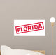 Florida Rubber Stamp Grunge Wall Decal Design 1