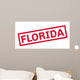 Florida Rubber Stamp Grunge Wall Decal Design 1