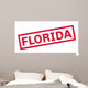 Florida Rubber Stamp Grunge Wall Decal Design 1