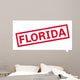 Florida Rubber Stamp Grunge Wall Decal Design 1