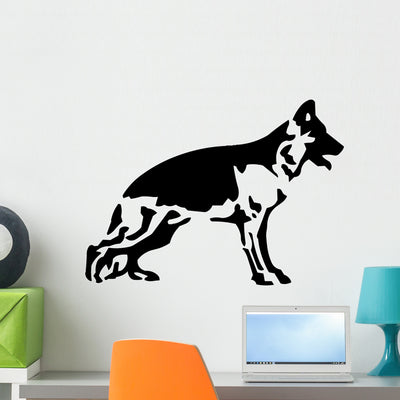 Cane Pastore Tedesco Wall Decal shown on a wall