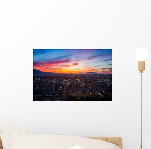 Salt Lake City Skyline at Sunset Wall Decal
