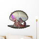 Open Clam Shell Mermaid Wall Decal