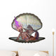 Open Clam Shell Mermaid Wall Decal