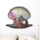 Open Clam Shell Mermaid Wall Decal