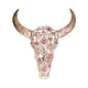 Watercolor Bull Skull Peony Wall Decal