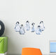 Six Baby Emperor Penguins Wall Decal Sticker Set