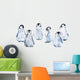 Six Baby Emperor Penguins Wall Decal Sticker Set