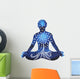 Watercolor Lotus Pose Yoga Wall Decal