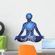 Watercolor Lotus Pose Yoga Wall Decal