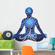 Watercolor Lotus Pose Yoga Wall Decal