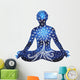 Watercolor Lotus Pose Yoga Wall Decal