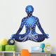 Watercolor Lotus Pose Yoga Wall Decal