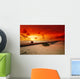 Romantic couple and sunset Wall Mural