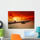 Romantic couple and sunset Wall Mural