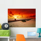 Romantic couple and sunset Wall Mural